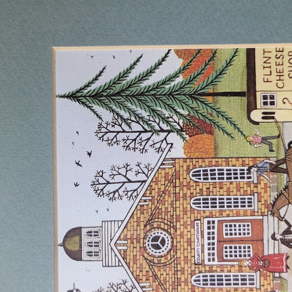 Vintage Primitive Folk Art Farmhouse County Courthouse Picture - Picture 10 of 14